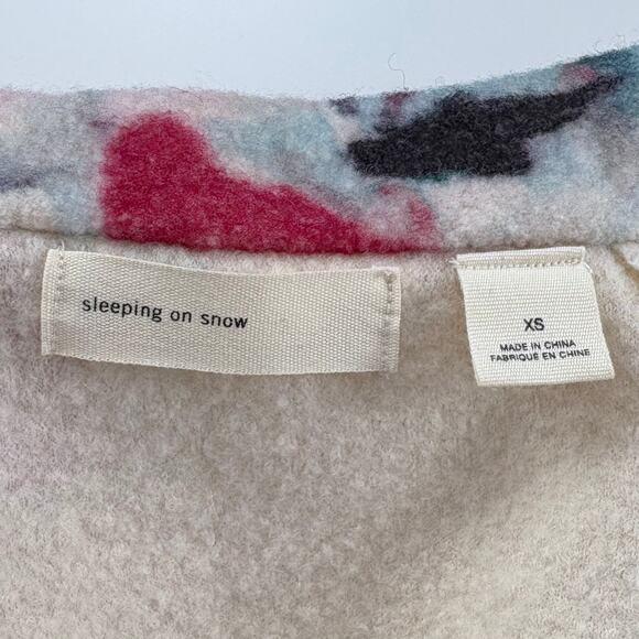 Anthropologie Sleeping on Snow Winter Blossom Boiled Wool Floral Jacket XS Cozy - Picture 7 of 13